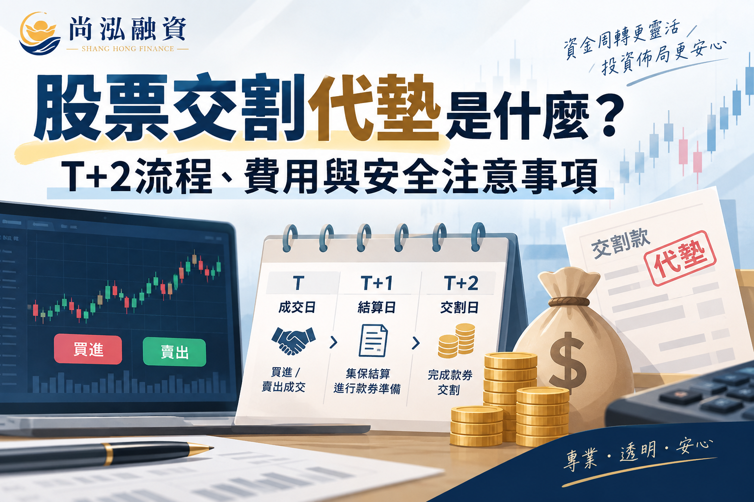 股票交割代墊是什麼?T+2流程、費用與安全注意事項