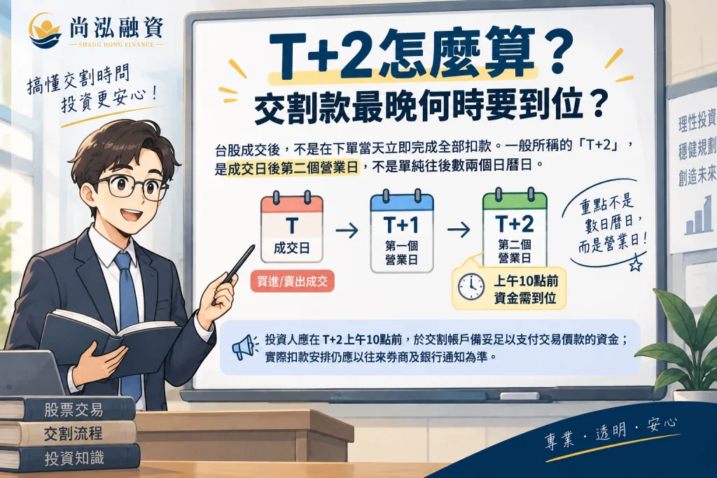 T+2怎麼算？交割款最晚何時要到位？