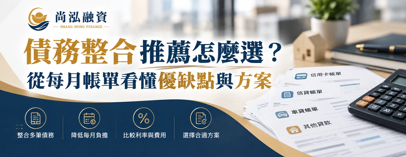 債務整合推薦怎麼選?從每月帳單看懂優缺點與方案