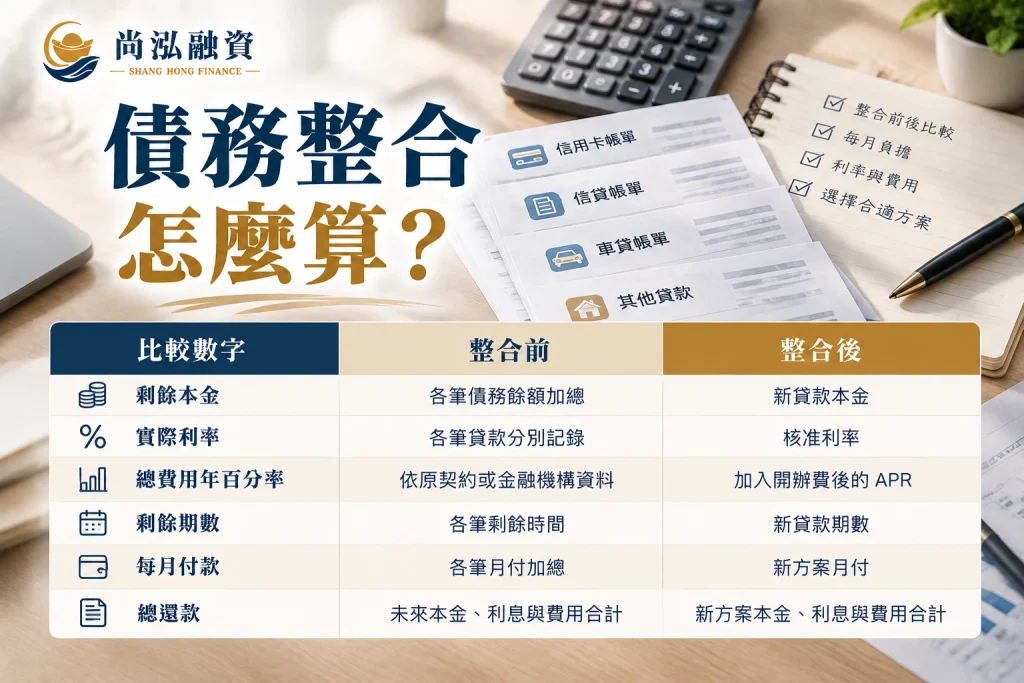 債務整合怎麼算？